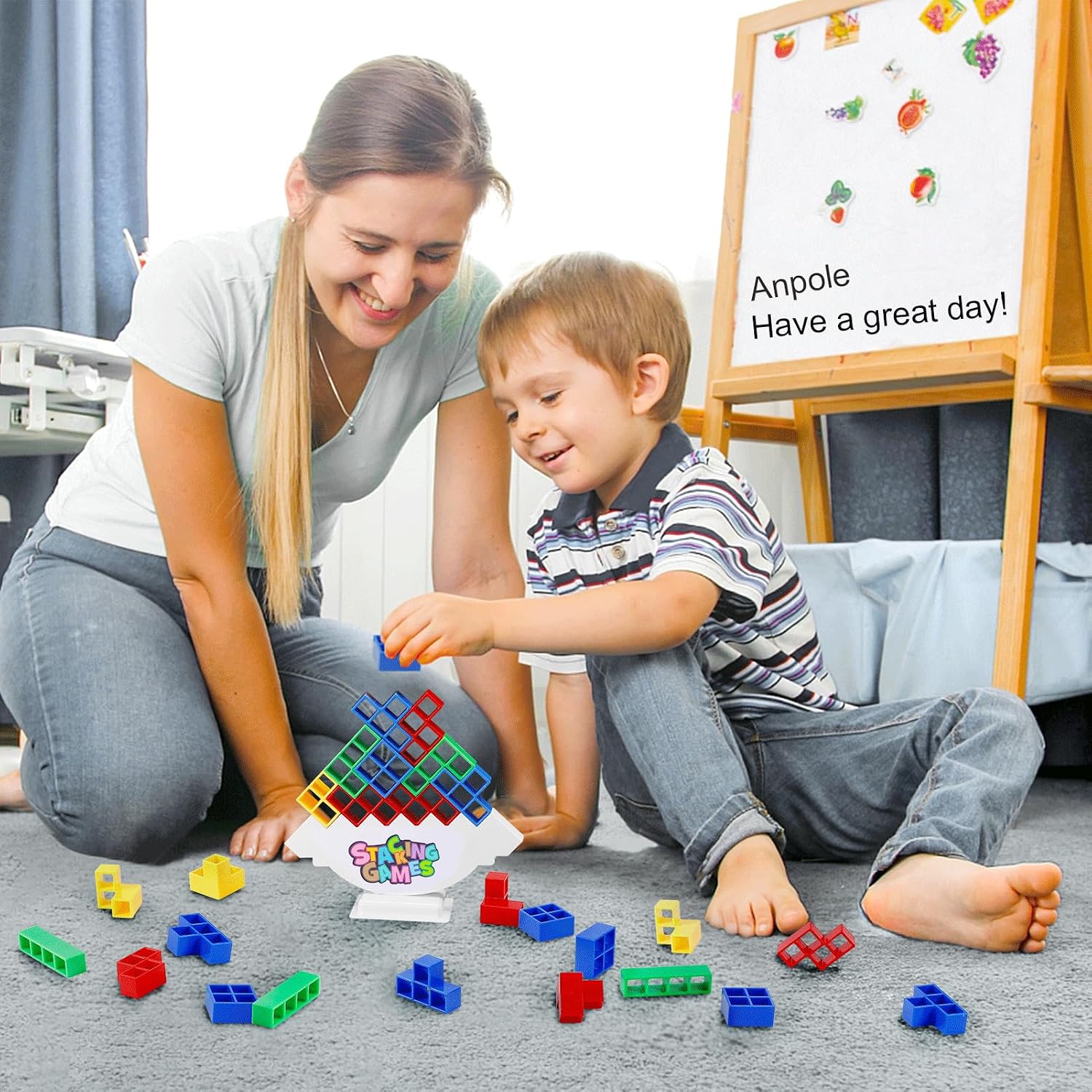 Detalle 2 de Anpole Tetra Tower 48 PCS stacking game