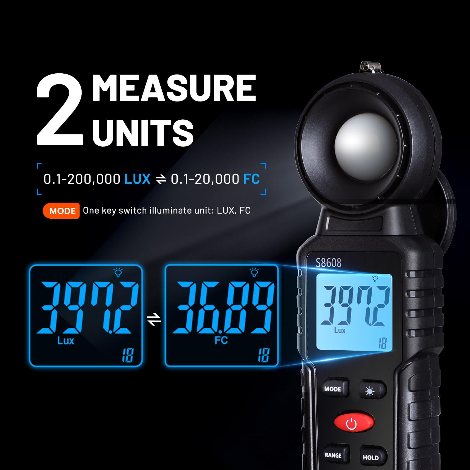 Thumbnail 4 de Mcbazel Lux Meter 200,000 Lux light meter