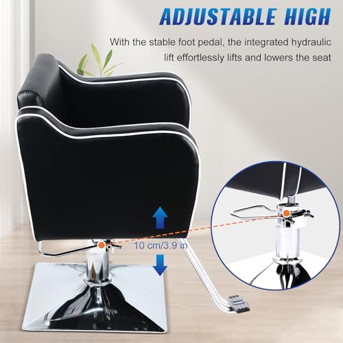 Thumbnail 7 de Panana Haircut Chair Swivel Barber Chair with Footrest – a practical salon chair for stylish, comfortable hairdressing
