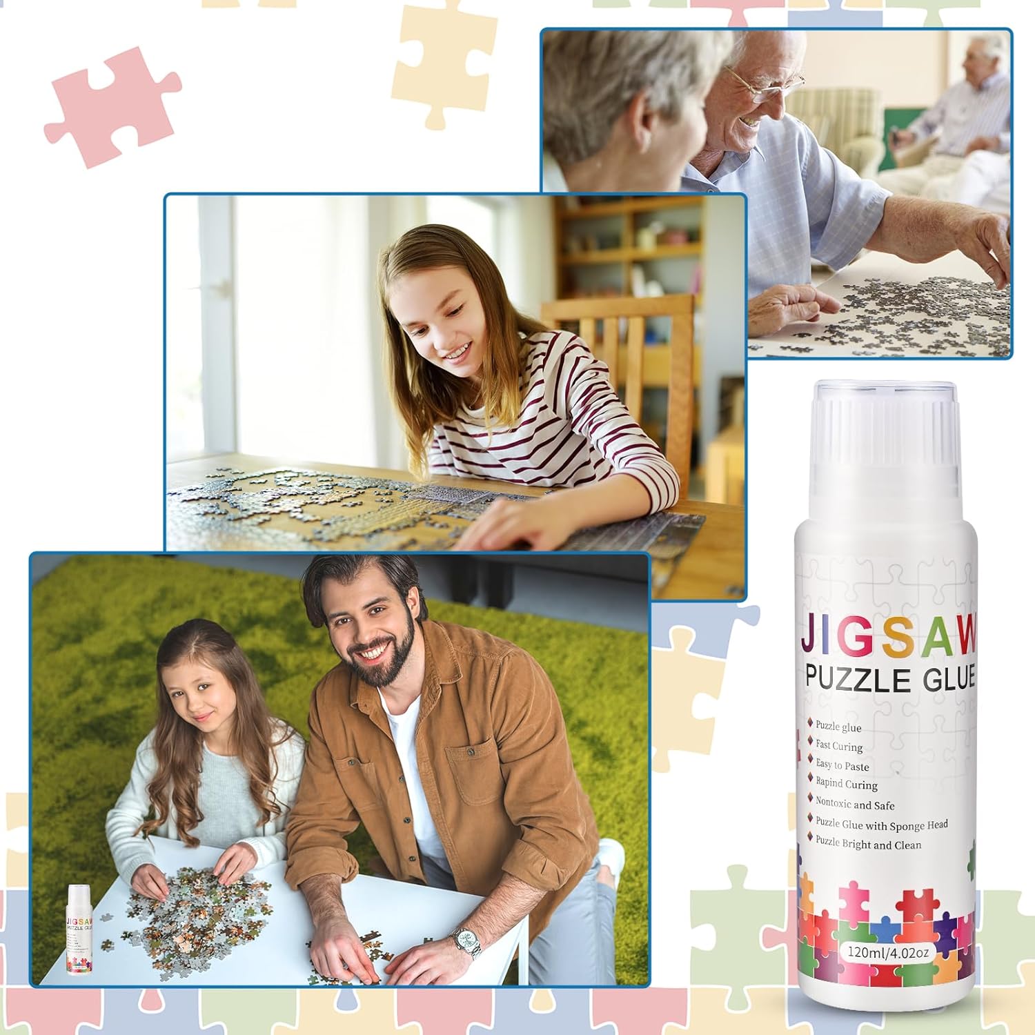 Thumbnail 6 de Faburo Puzzlekleber 240 ml Transparent – Klebt 1000–2000 Teile sicher fest und ermöglicht Aufhängung