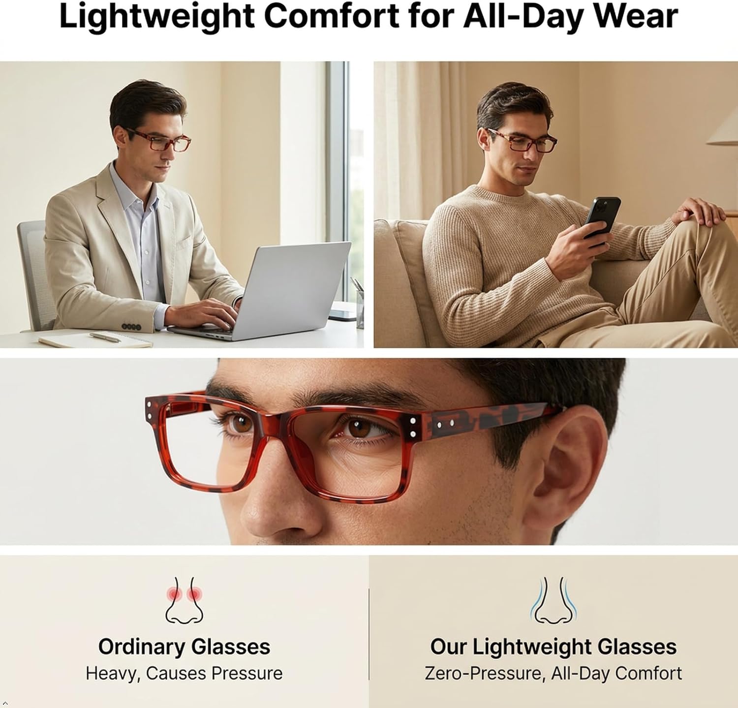 Detalle 2 de Eyekepper Blue Light Reading Glasses 1.0