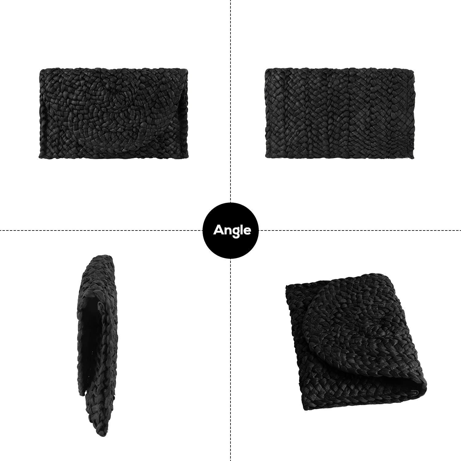 Thumbnail 3 de EVEOUT Handtasche Gewebtes Stroh 27,5 cm