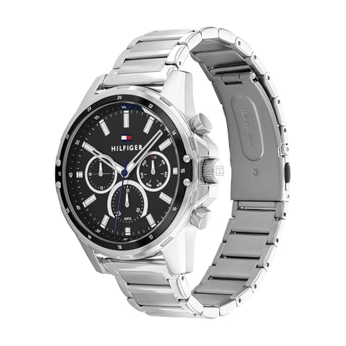 Detalle 2 de Tommy Hilfiger Reloj Analógico de Cuarzo Multifunción para Hombre con Correa en Acero Inoxidable o Silicona