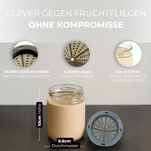 Thumbnail 6 de HAVENHAUS Fruchtfliegenfalle dunkelgrau – wiederverwendbares 2er Set