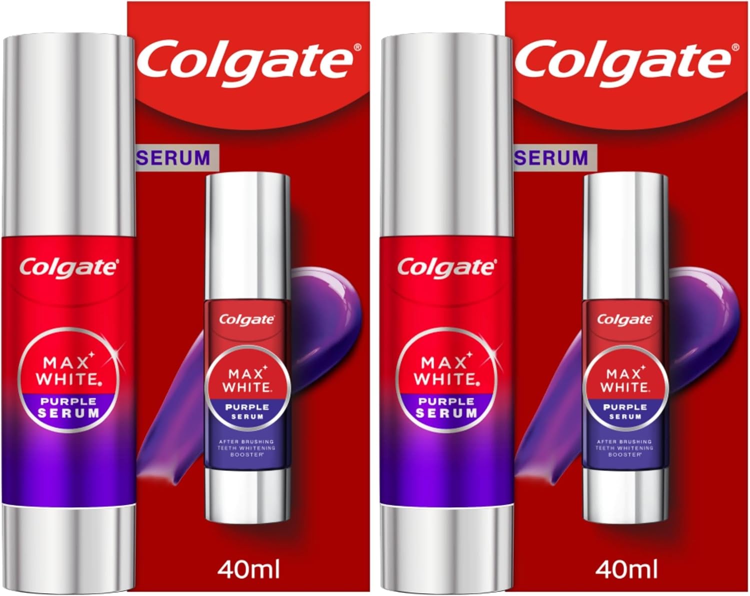 Detalle de Colgate Max White Purple Teeth Whitening Serum 40ml (Pack of 2)