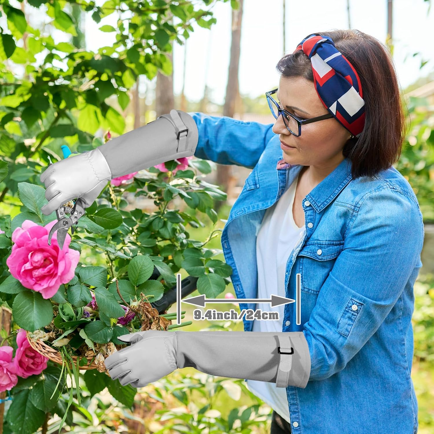 Thumbnail 4 de SLARMOR Gartenhandschuhe aus Leder – Dornensicher mit Unterarmschutz, langes Modell für Damen und Herren