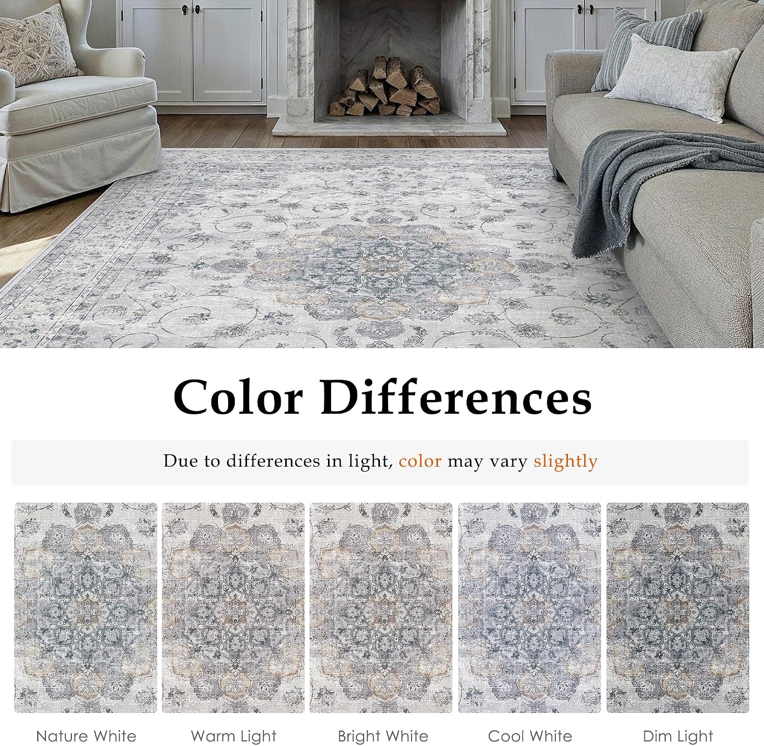 Thumbnail 1 de PureCozy Vintage Area Rug 200x300cm