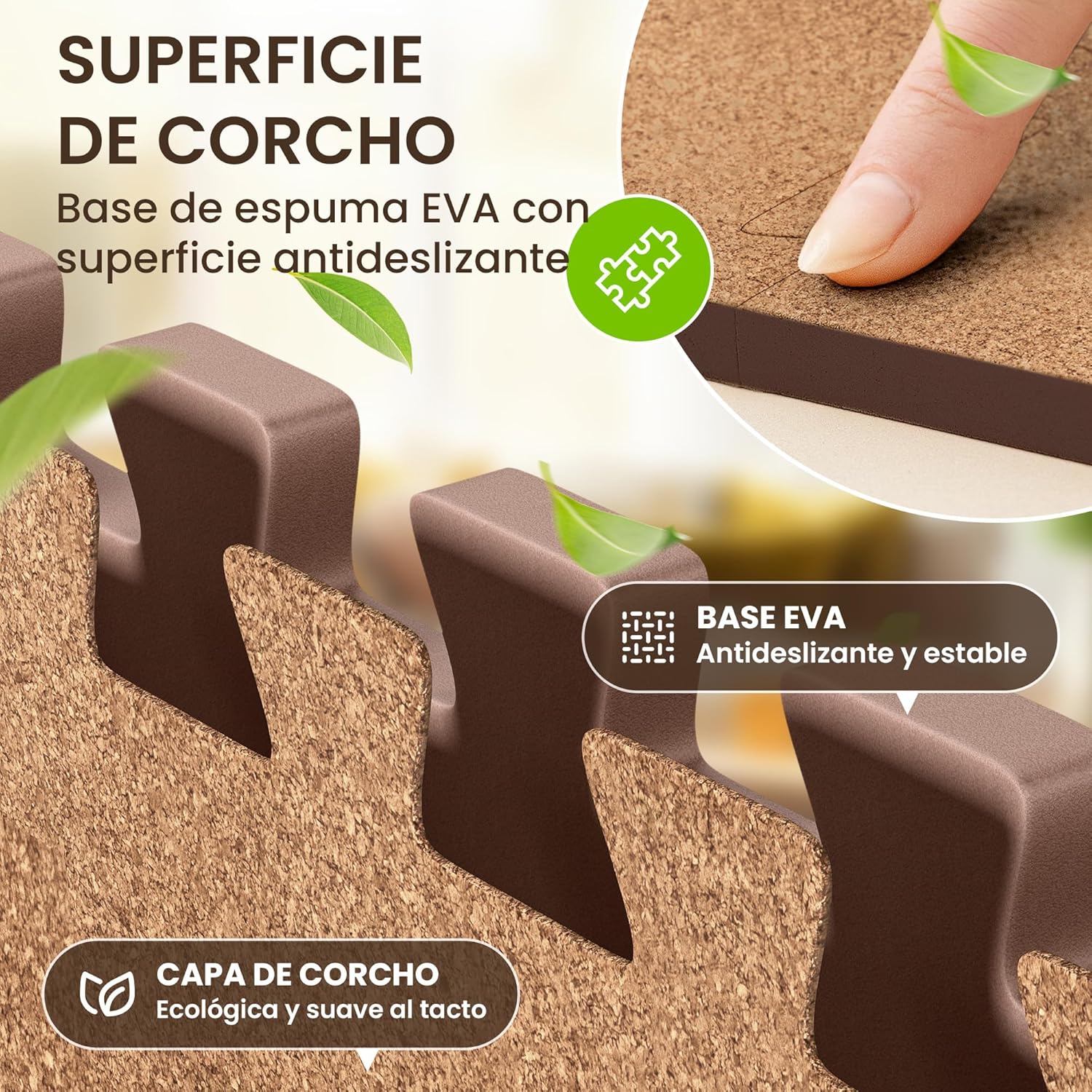 Detalle 2 de BeMaxx Esterilla Fitness Puzzle 18 piezas 1,67 m2
