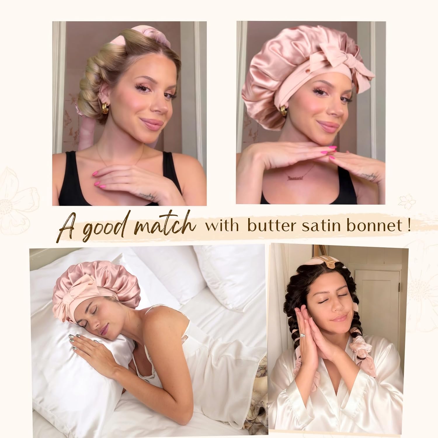 Detalle de Yanibest Heatless Hair Curler: Overnight Ribbon Wrap for No-Heat Styling