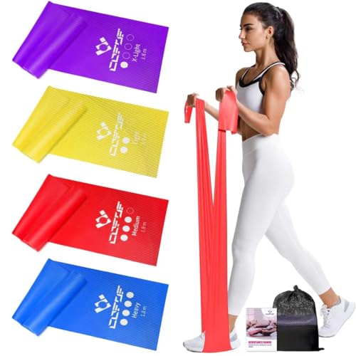 Imagen de COFOF Resistance Bands 1.8m/4-Colour Set (4 Levels) – Latex-free Exercise Band en OfertitasTOP