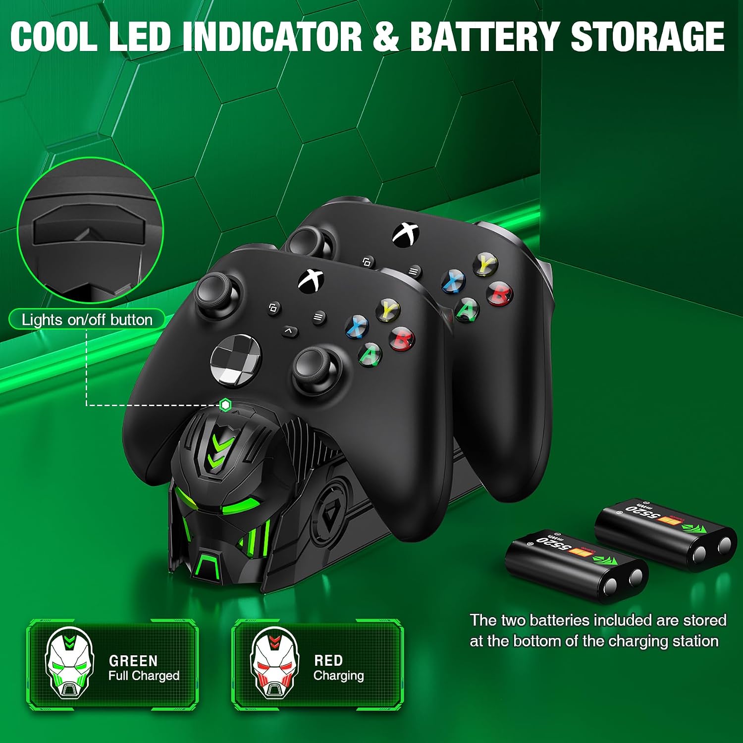 Detalle 2 de Charging Dock for Xbox Controller 5520mWh Batteries