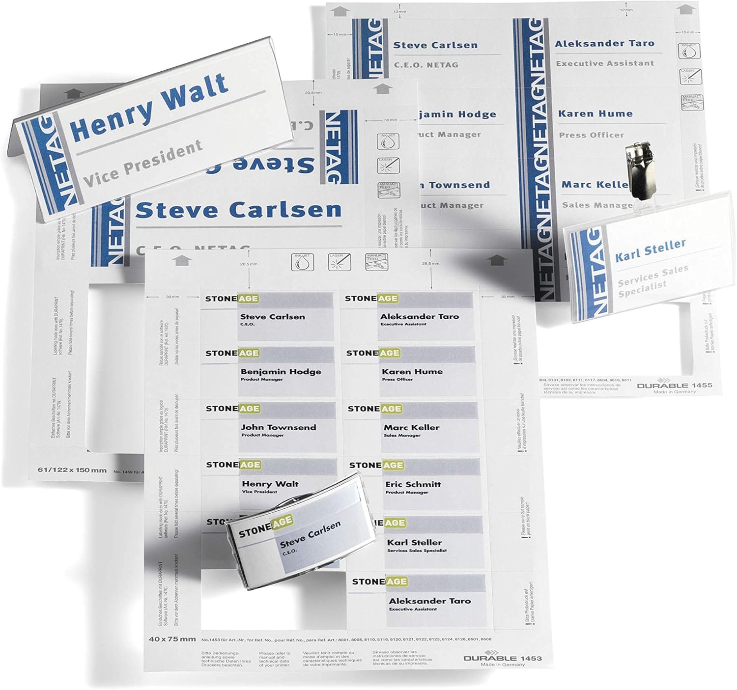 Thumbnail 5 de Durable 145502 Badgemaker: cartoncini inserto 54 x 90 mm, bianco, confezione da 200