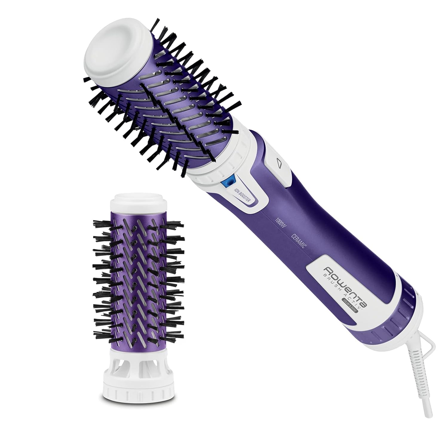 Detalle de Rowenta Rotierende Warmluftbürste Brush Activ Volume & Shine CF9530 (Keramik, 2 Bürstenköpfe)