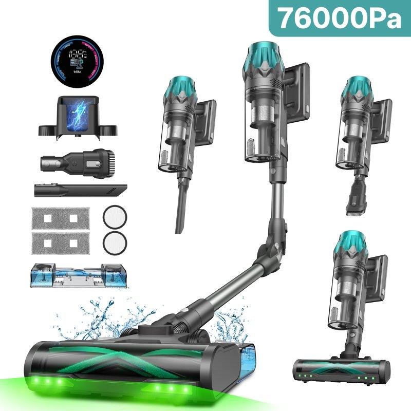 Detalle de Aspiradora sin Cable Vactidy V15MAX 76KPa | 60 min autonomía, 1,5 L y función fregado