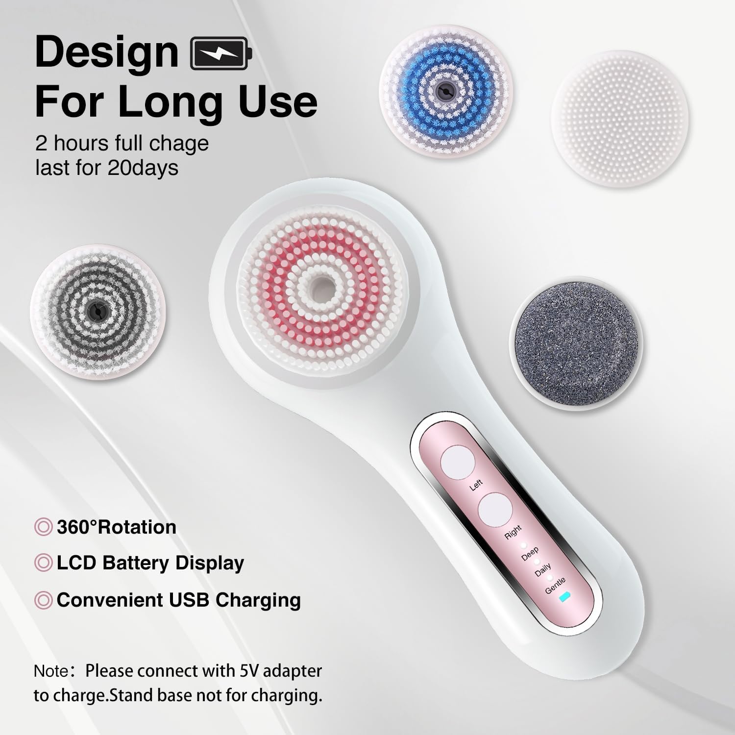 Thumbnail 5 de UMICKOO Electric Facial Cleansing Brush 30-Day Battery