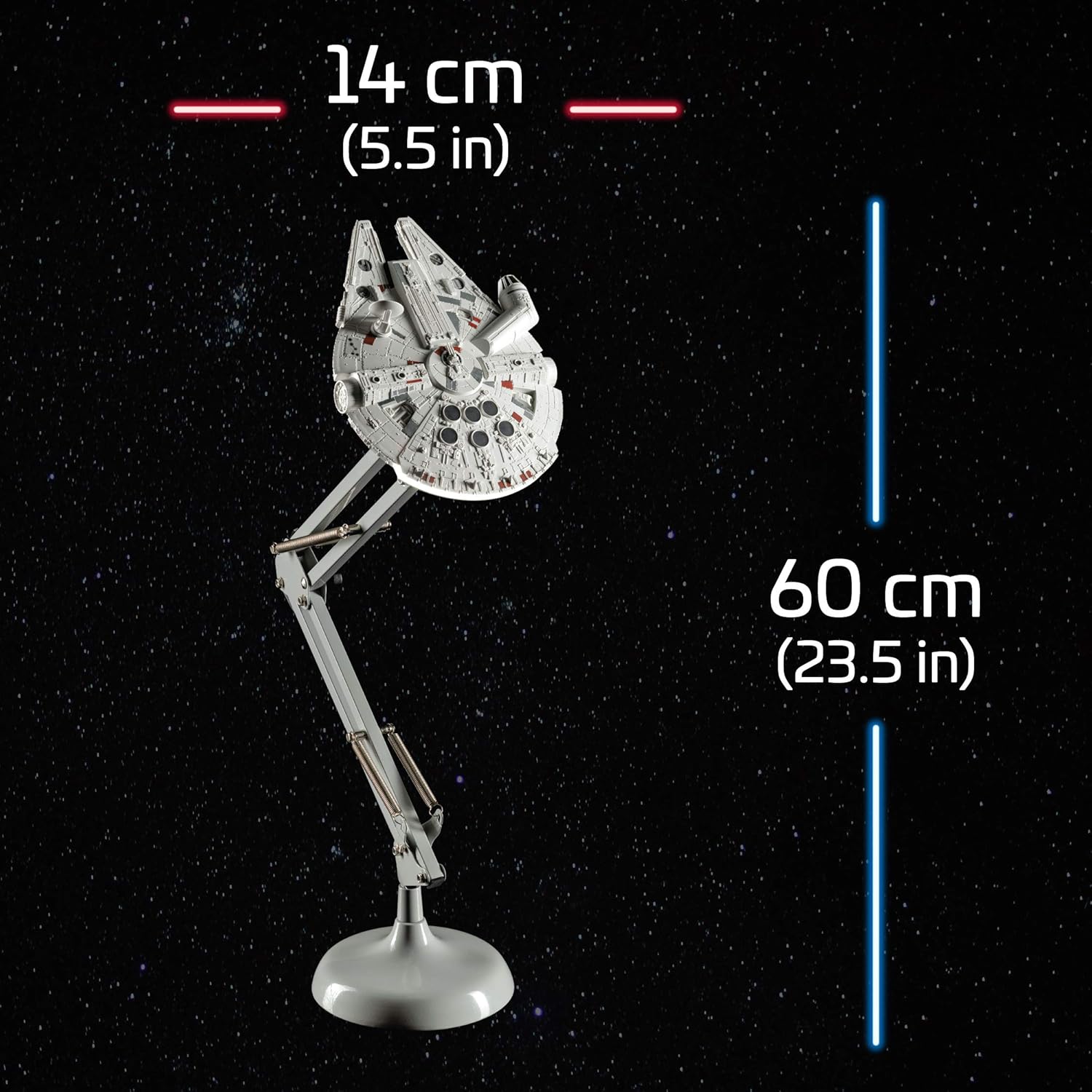 Thumbnail 1 de Paladone Millennium Falcon Lampada Pieghevole da Scrivania Star Wars – versione grigia, USB