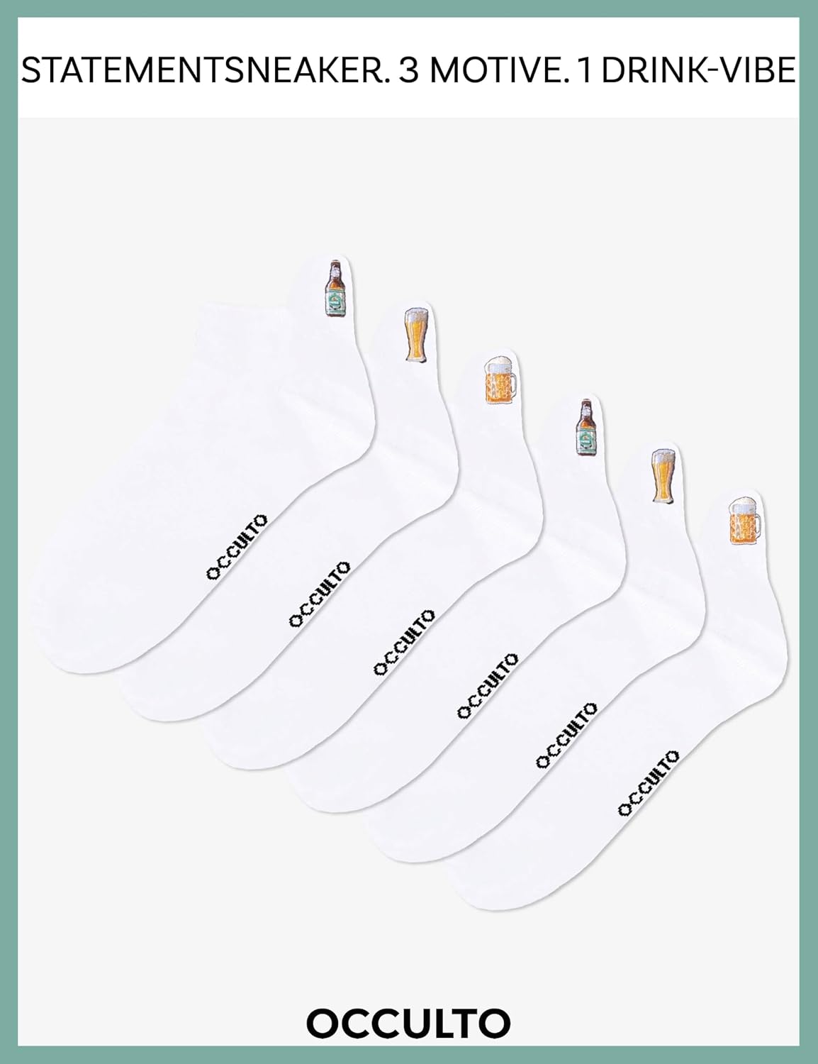 Detalle 2 de Occulto Luca Sneaker Socken 6er Pack