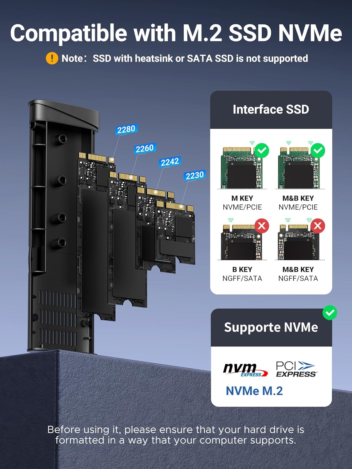 Thumbnail 2 de UGREEN NVMe-Gehäuse USB 3.2 mit 10 Gbps