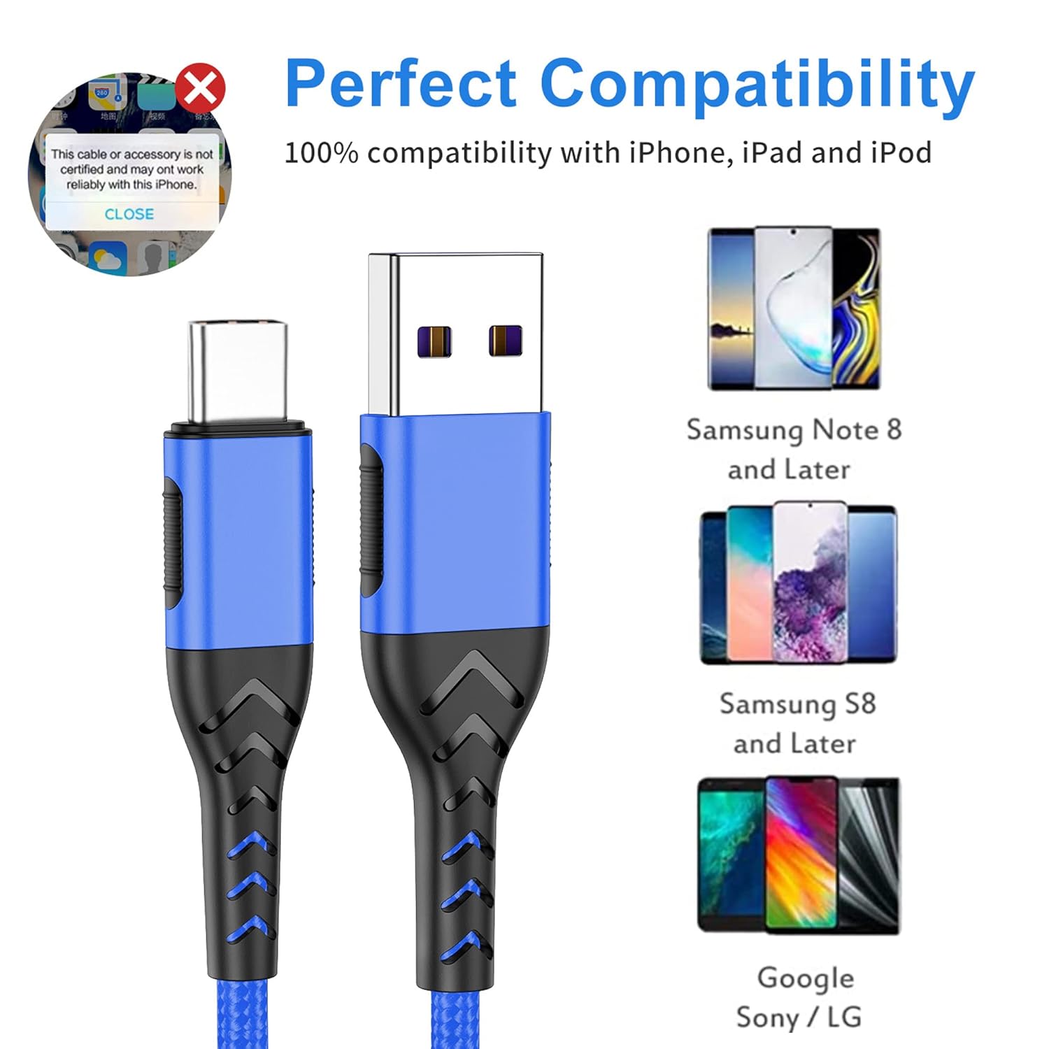 Thumbnail 5 de Durcord USB C Fast Charging Cable 6ft