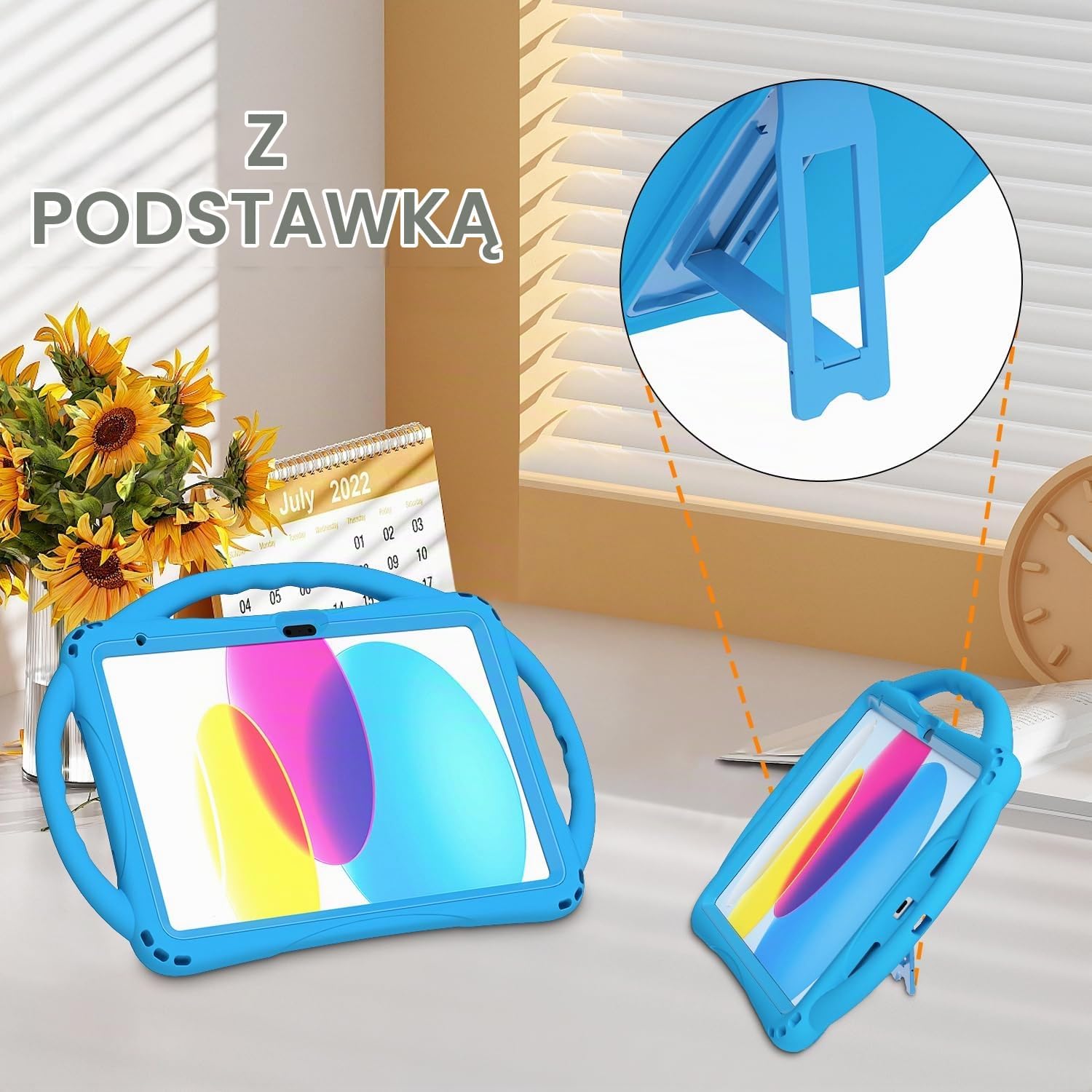 Detalle de TOPESCT etui do iPada A16 11. i 10. generacji z osłoną ekranu i podpórką