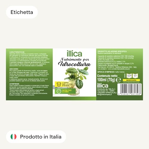 Detalle 2 de Illica Concime per Idrocoltura 100ml: nutrimento liquido per piante in acqua