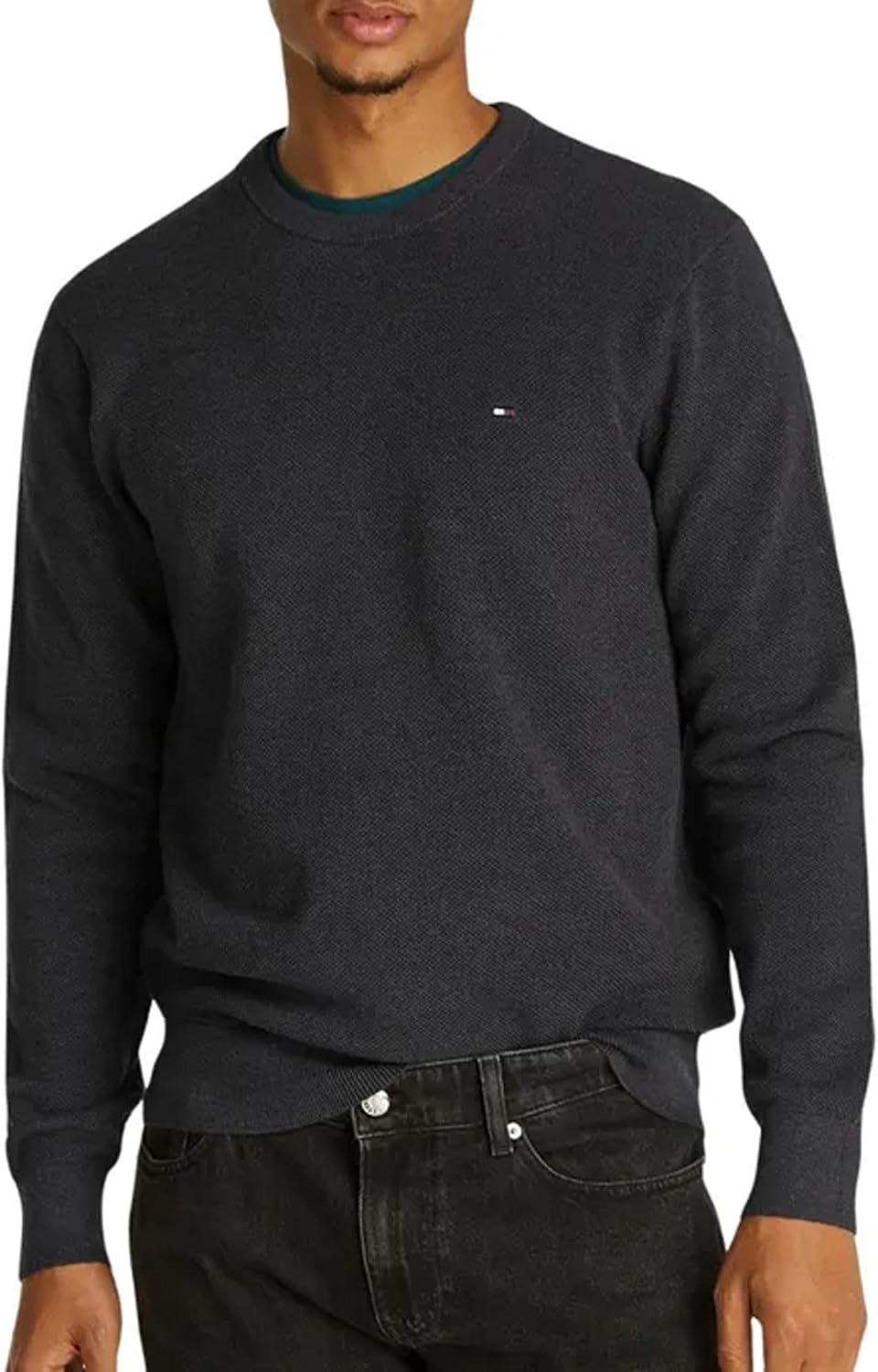 Detalle de Tommy Hilfiger Essential Structure maglione uomo con girocollo