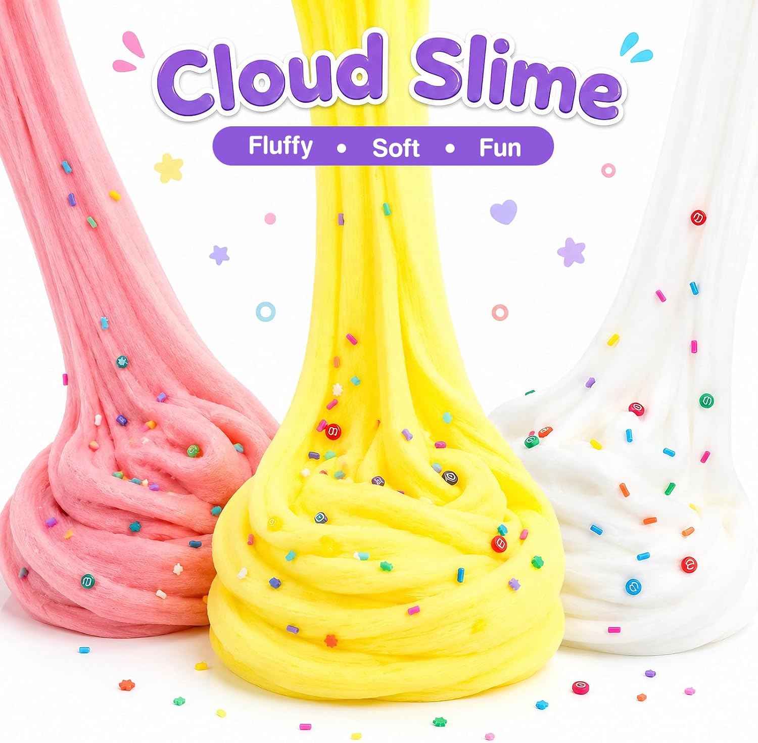 Detalle de Slime Kit 9 Pack: 3 Butter Slime, 3 Cloud Slime & 3 Jelly Cube Crunchy Clear Slime