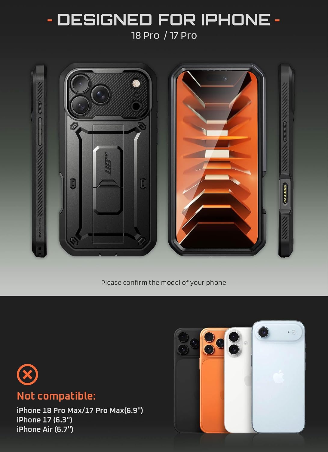 Thumbnail 1 de SUPCASE iPhone Case, Unicorn Beetle Pro