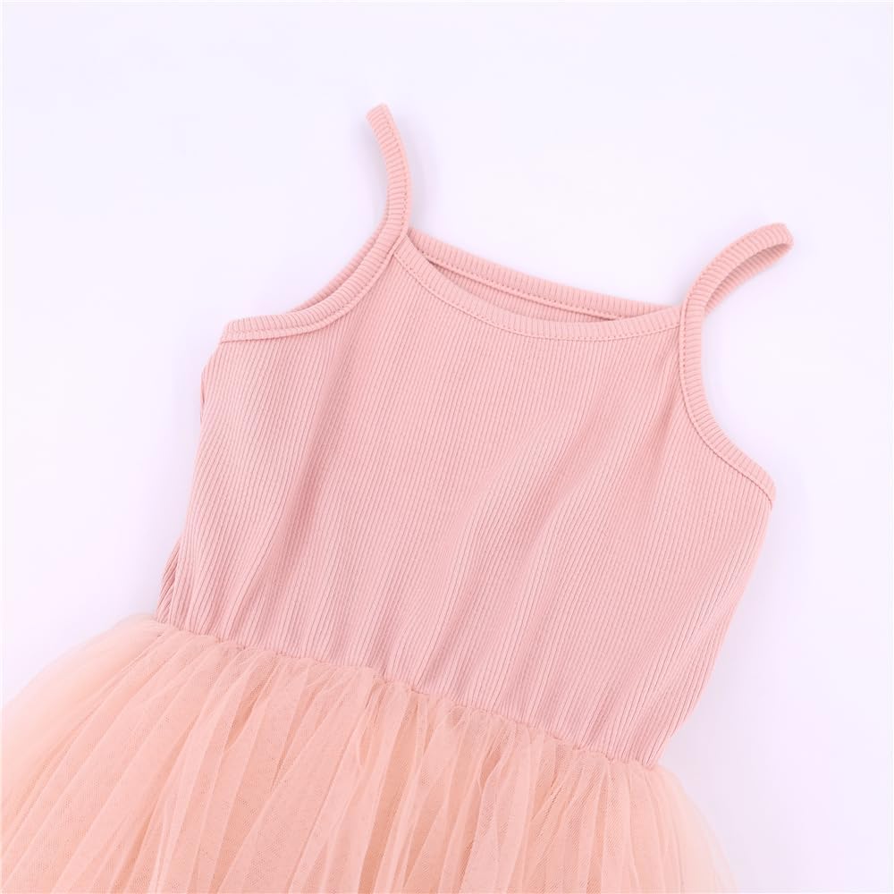 Detalle 2 de Baby Girl Tutu Dress Toddler Kids Sleeveless Tulle Casual Birthday Party Dresses Princess Sundress