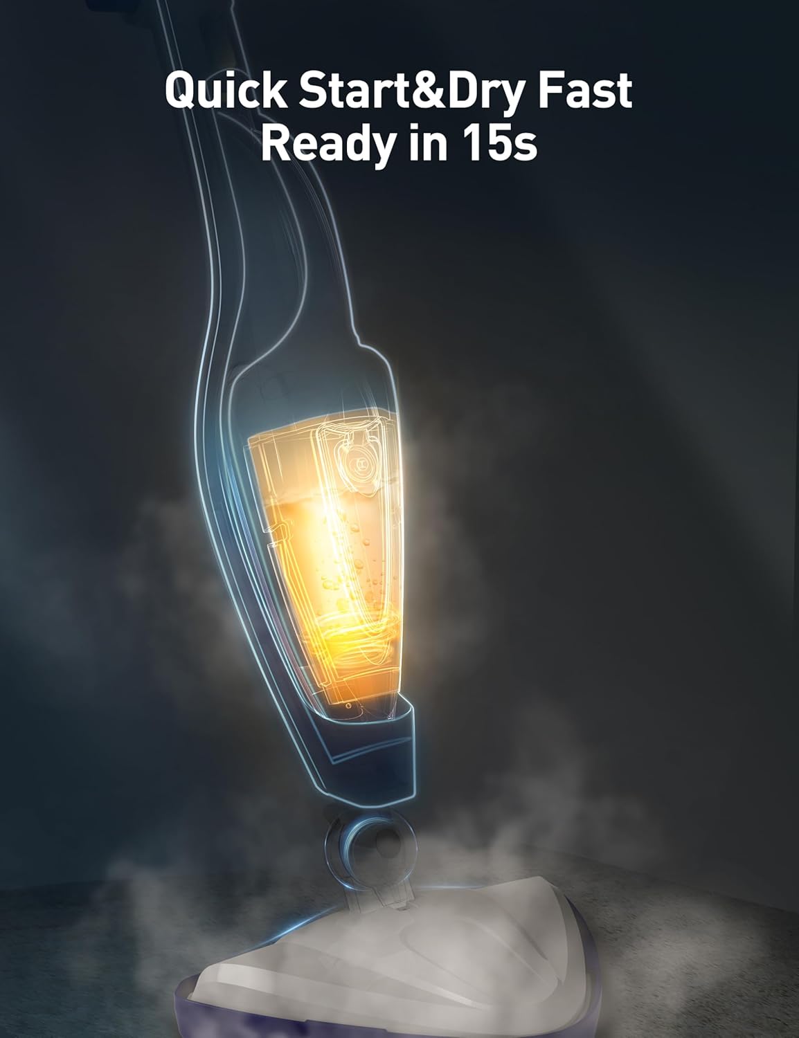 Detalle de Aspiron AS-CA039 12-in-1 Steam Mop, 1500W, 385 mL Tank