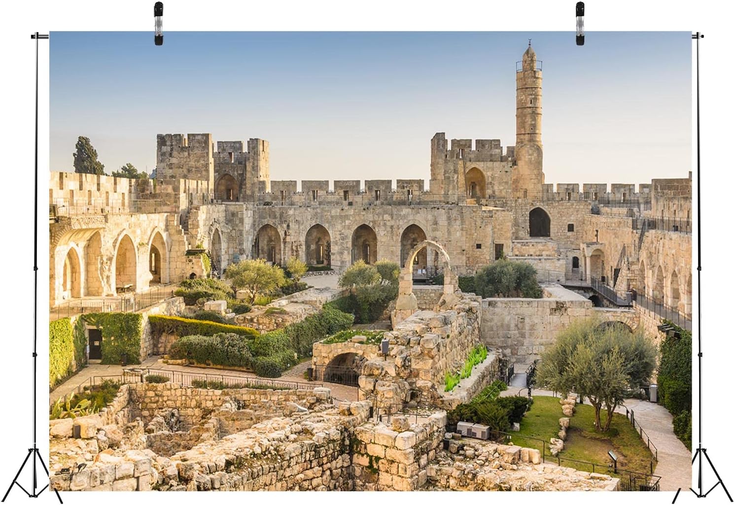 Thumbnail 4 de BELECO Stoffhintergrund 2,1 × 1,5 m „Altstadt von Jerusalem“ (Israel) für Foto- & Raumdekor