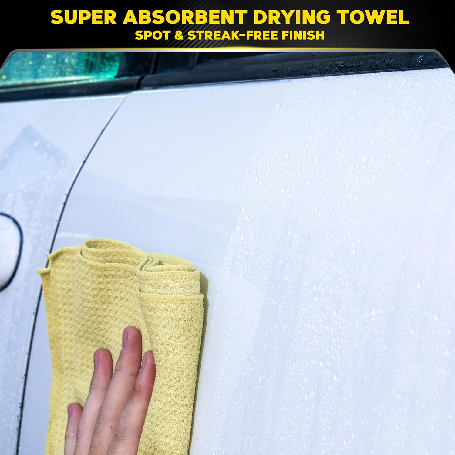 Detalle 2 de Meguiar’s Water Magnet Microfiber Drying Towel (22" x 30"), Super Plush Scratch-Free Car Drying Towel, 1 Pack