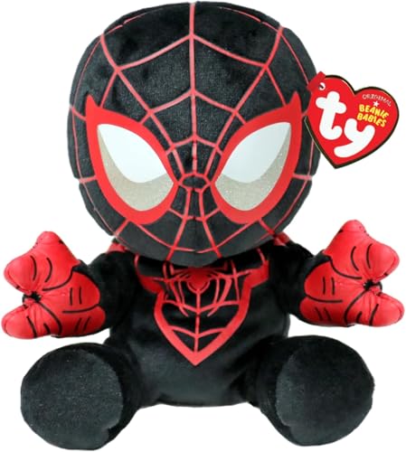 Ty Floppy Collezione Marvel: Miles Morales Spiderman, peluche morbido 20 cm (T44006)