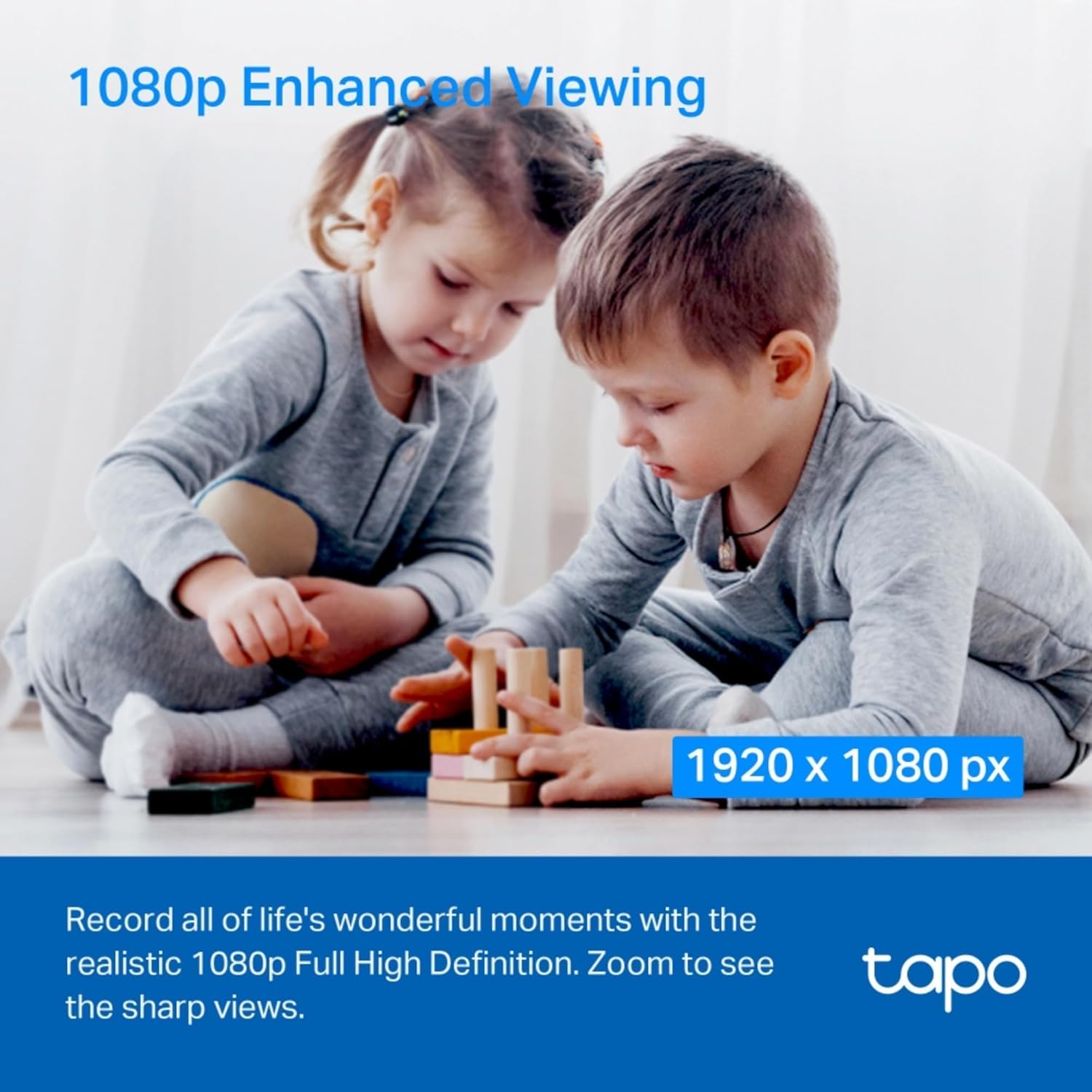 Detalle de TP-Link Tapo C200 2-Pack 1080p Pan/Tilt Indoor Camera (C200P2) with Night Vision, Motion Alerts & Two-Way Talk