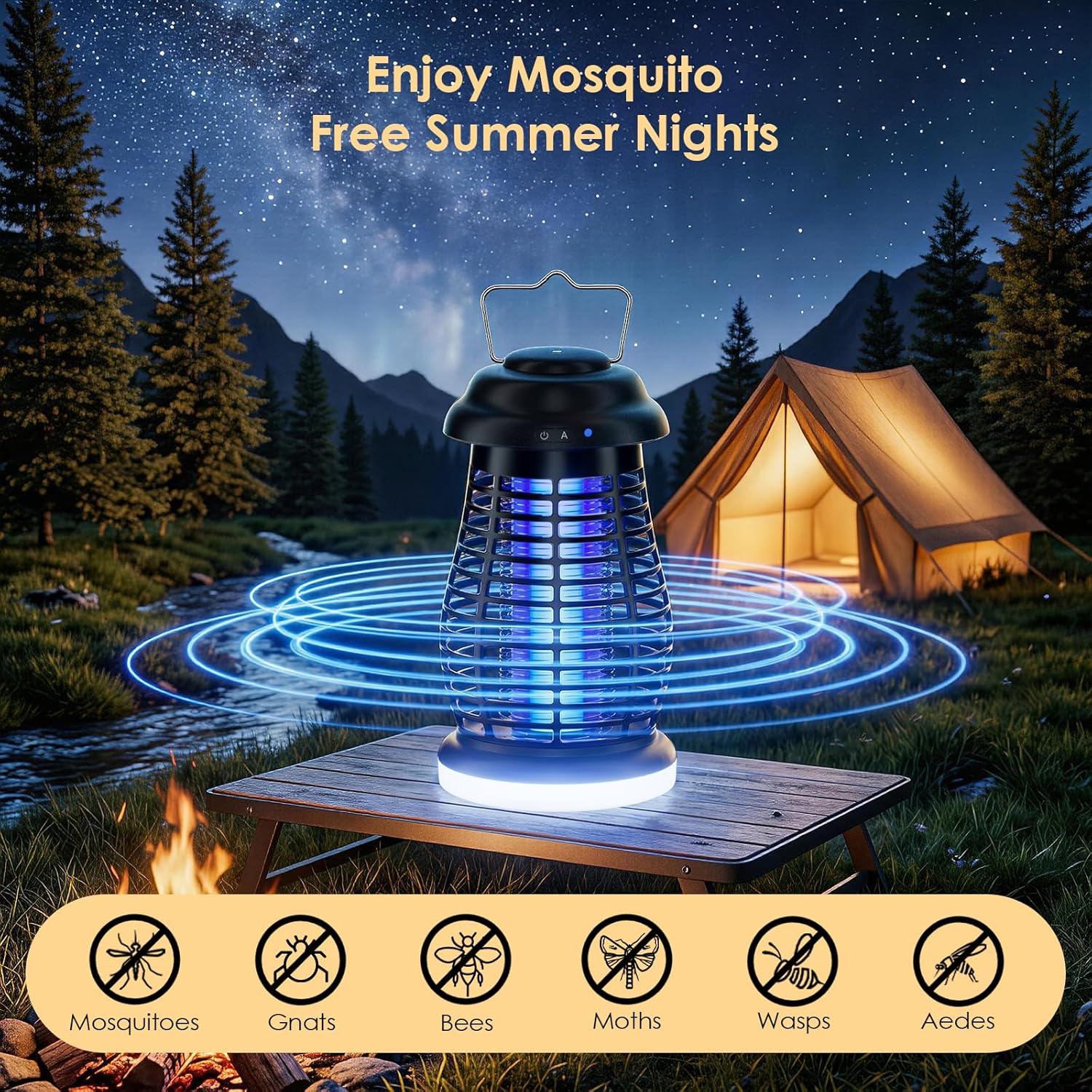 Thumbnail 2 de Cordless Bug Zapper Outdoor 4200V: Portable, Rechargeable Mosquito Killer for Outdoor Spaces