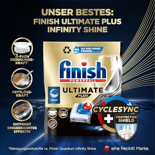 Thumbnail 10 de Finish Ultimate Infinity Shine Citrus Spülmaschinentabs Gigapack 2 x 80 Tabs – gründliche Reinigung und Glanz