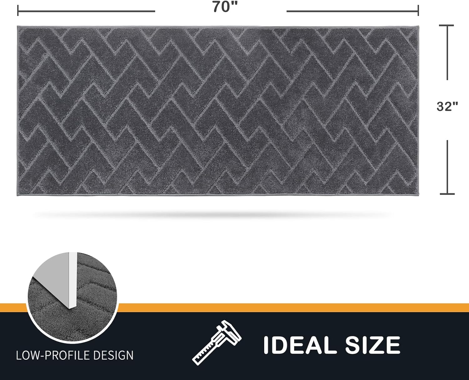Thumbnail 1 de PURRUGS Dirt Trapping Door Mat 32" x 70" — Non-Slip, Machine Washable Entry Rug for Muddy Shoes & Paws