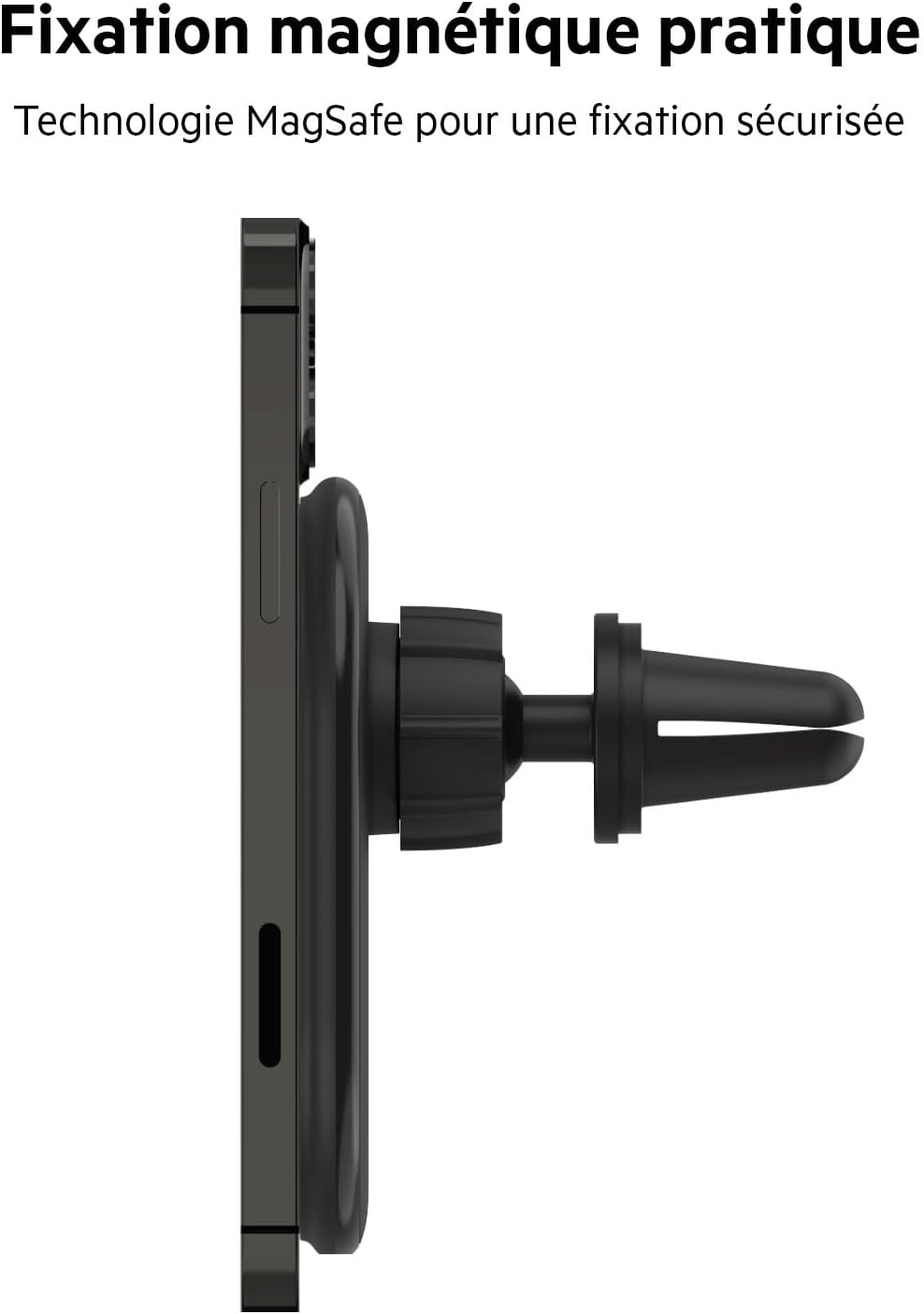 Detalle 2 de Belkin BoostCharge Chargeur voiture magnétique MagSafe pour iPhone 17