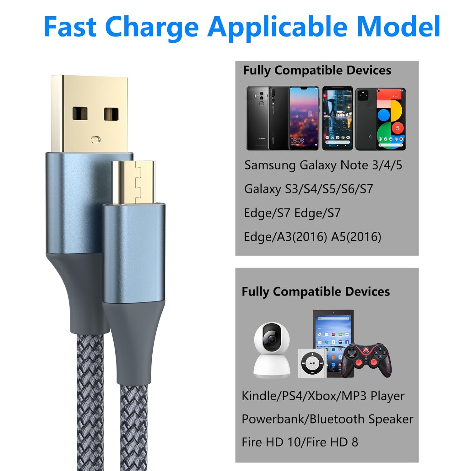 Thumbnail 6 de Micro USB Kabel 5M Lang USB Kabel