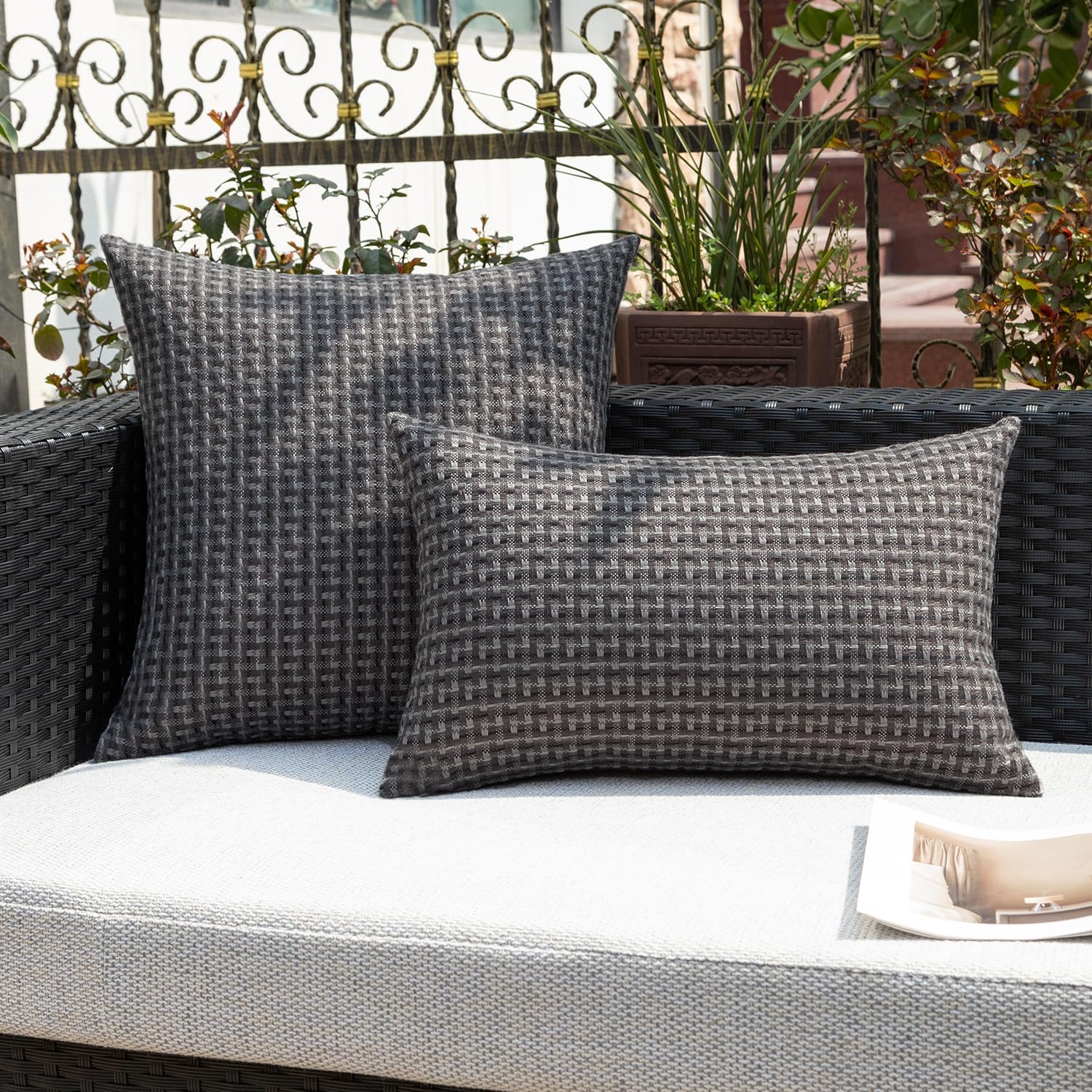 Thumbnail 4 de Kevin Textile Waterproof Cushion Covers 50x50 cm – Set of 2 for Outdoor Use