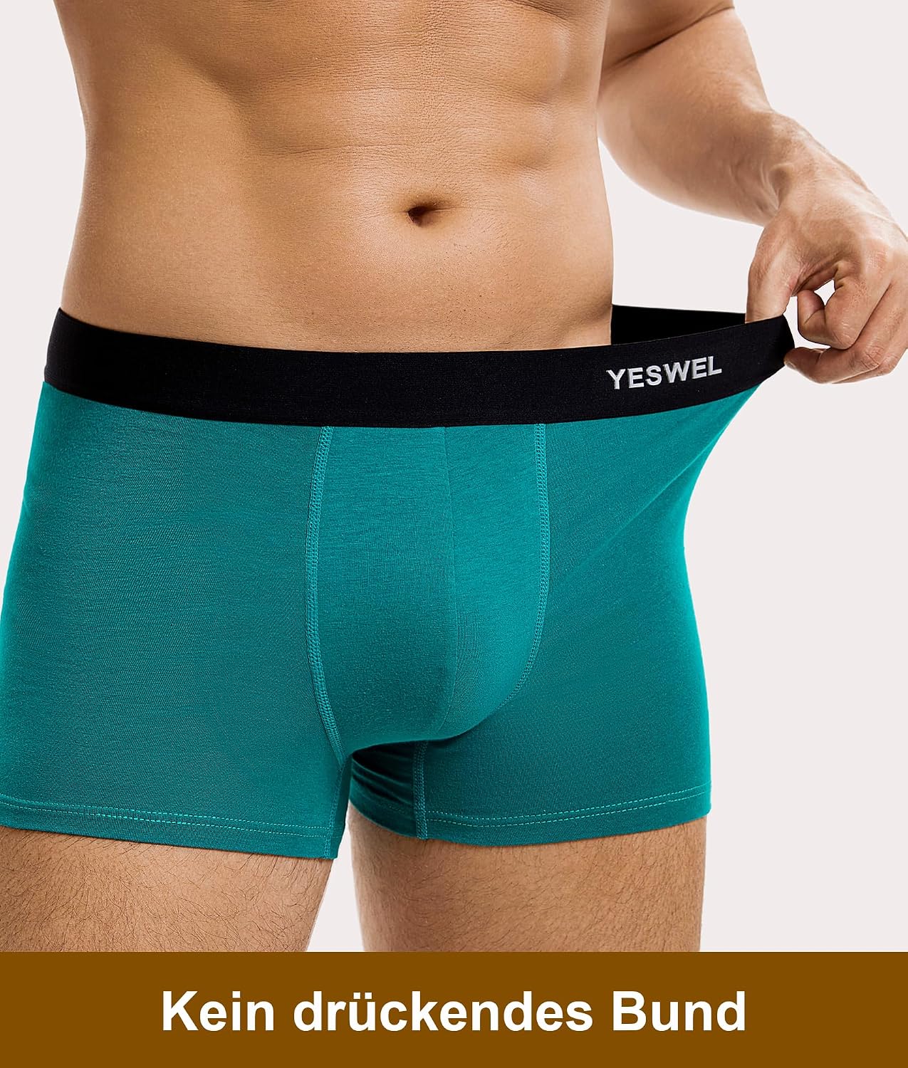 Detalle de YESWEL Boxershorts Herren 10er Pack – atmungsaktive Baumwolle Retroshorts ohne kratzendes Etikett