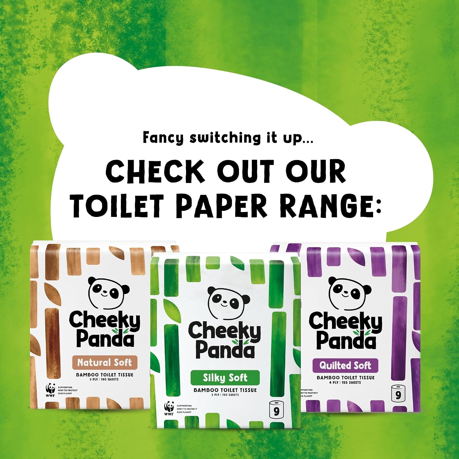 Thumbnail 6 de The Cheeky Panda bambusowy papier toaletowy, 48 rolek, 3-warstwowy, biały