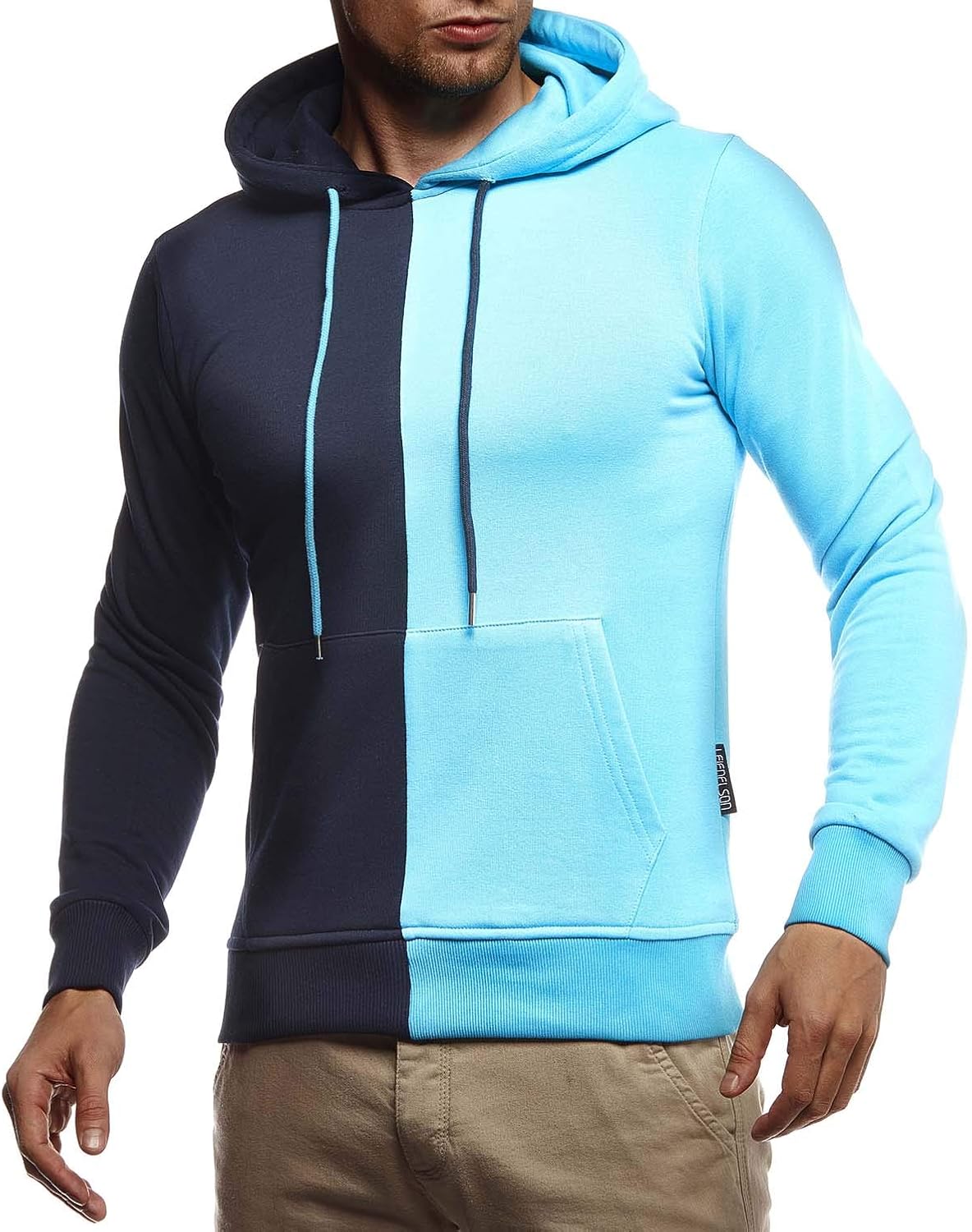 Detalle 2 de Leif Nelson LN8337 : pull à capuche pour homme à coupe ajustée