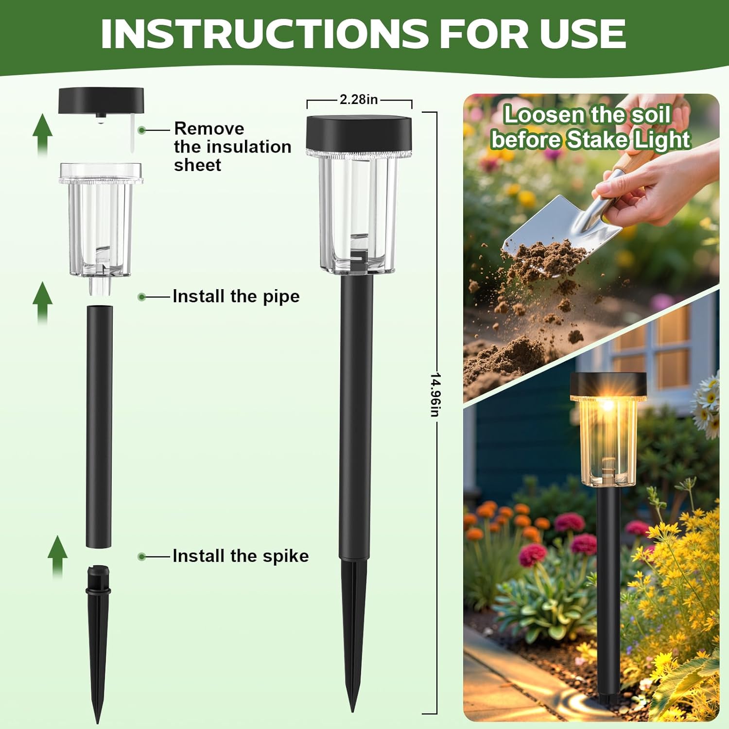 Thumbnail 1 de Auting Solarlampen für Außen Garten – 4er Set Warmweiß LED Gartenleuchten, IP65