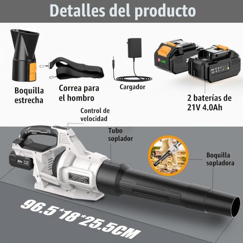 Thumbnail 8 de Soplador de Hojas a Batería KUZUPRO 21 V con 2 Baterías de 4,0 Ah