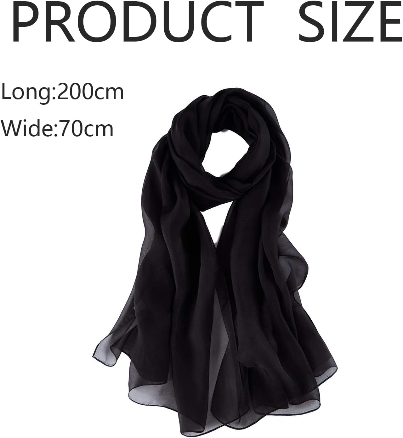 Detalle 2 de Châle Weenwill femme en mousseline légère 70 × 200 cm – écharpe polyvalente pour mariage et soirées