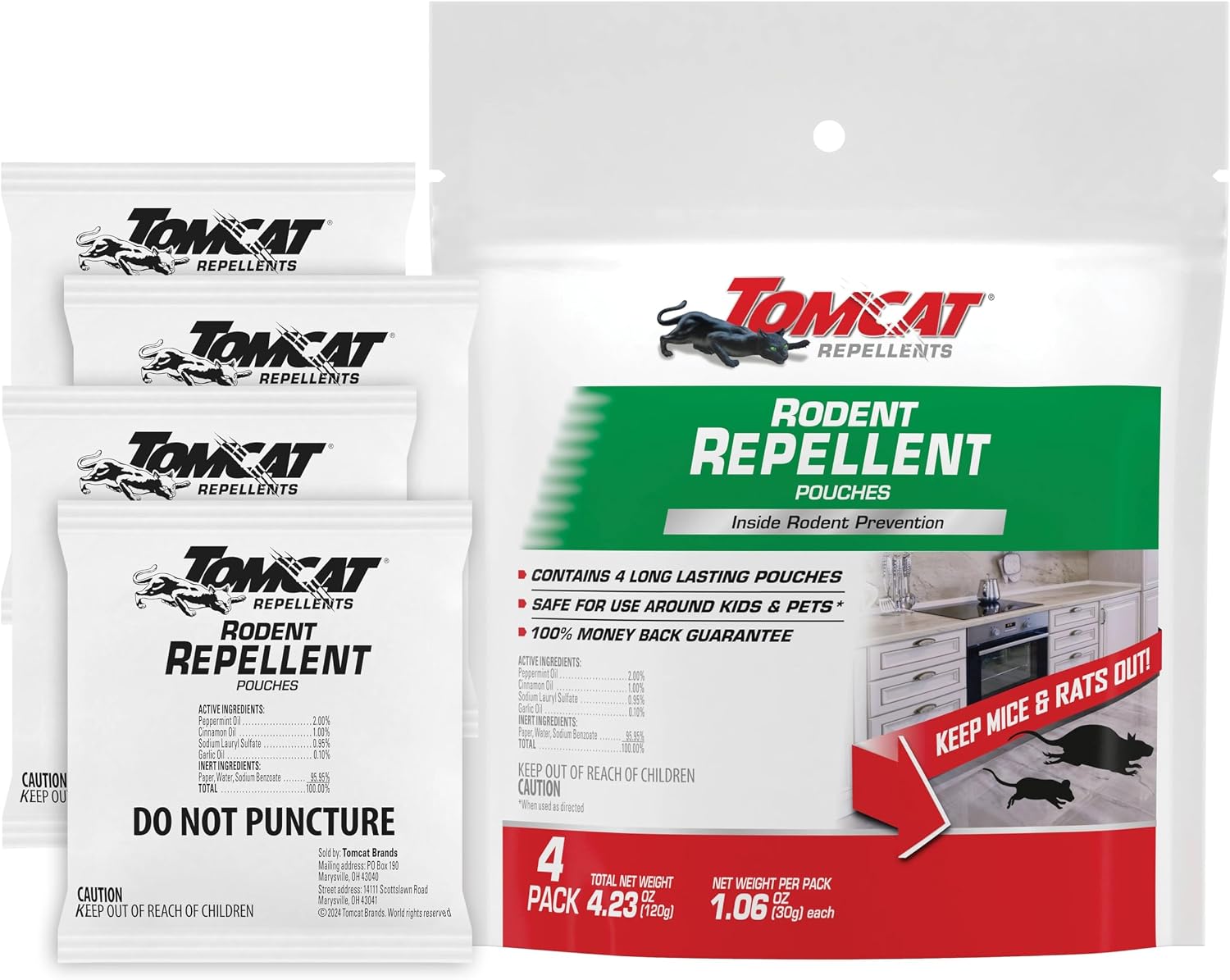 Detalle de Tomcat Rodent Repellent Pouches, 4.23 oz