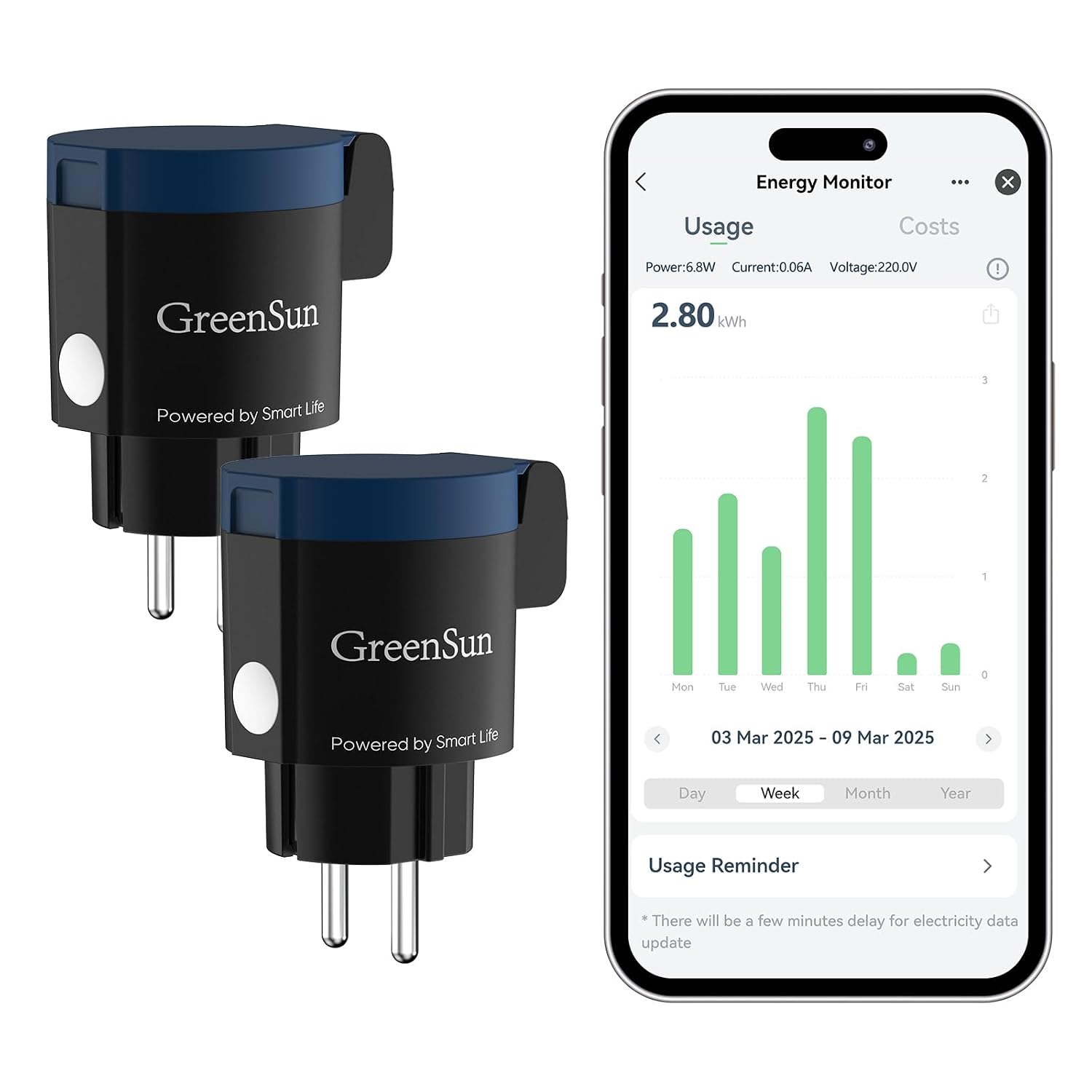 Detalle de GreenSun Zeitschaltuhr Außenbereich WLAN Steckdose