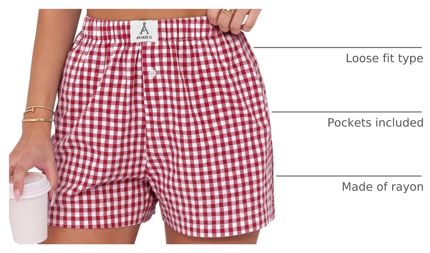 Detalle 2 de ANRABESS Boxer Shorts 100% Rayon XS-XXL