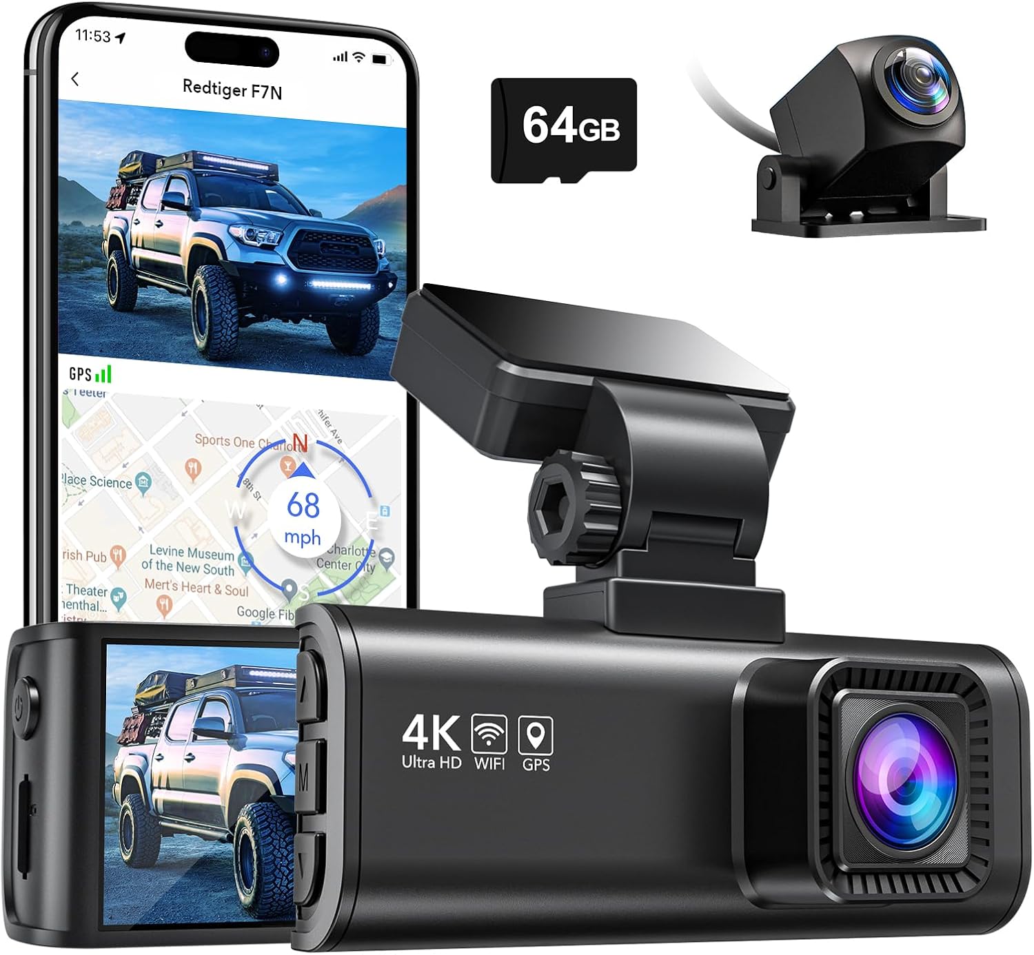 Detalle de REDTIGER F7N dashcam 4K